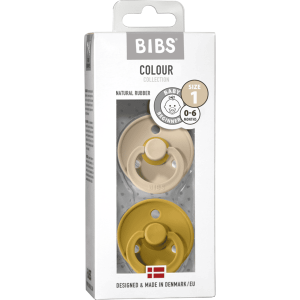 Bibs chupetes Colours vanilla/mustard 0-6 meses