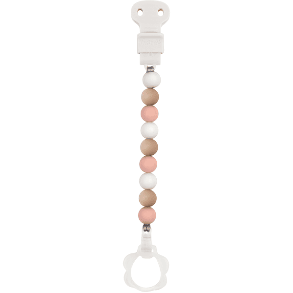 Nattou Attache-tétine rose/blanc/beige