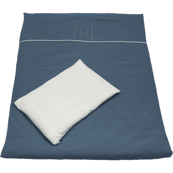 Be Be 's Collection Mousseline Beddengoed Donkerblauw 100 x 135 cm
