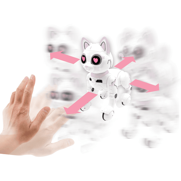 LEXIBOOK Power Kitty - Mi gato robot inteligente con función de  programación, blanco 