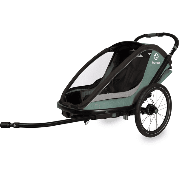 hamax Kinderfahrradanhänger Cocoon ONE Einsitzer green/black