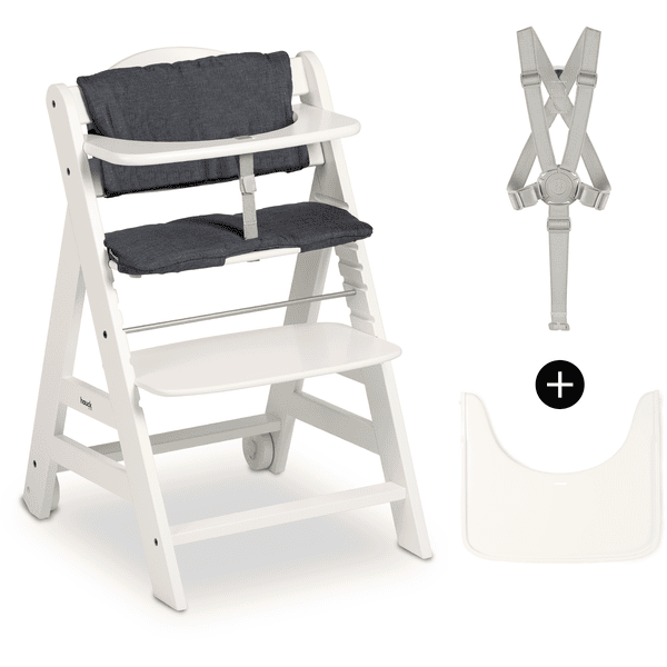 hauck Chaise haute enfant évolutive Beta Plus bois White