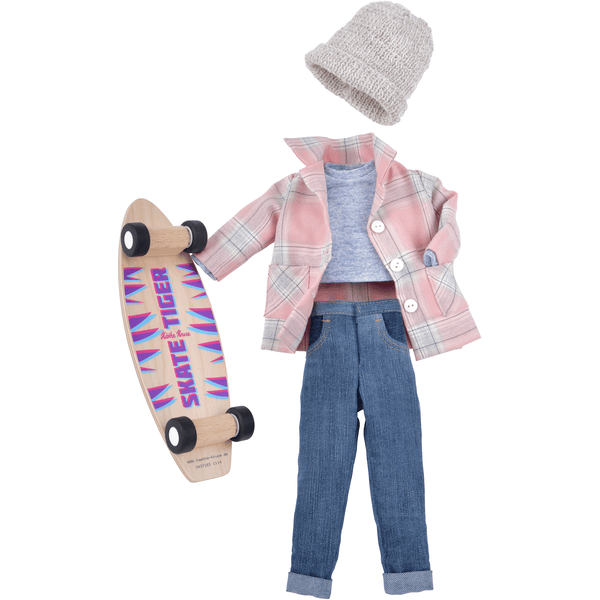 Käthe Kruse Outfit Street per bambole, con skateboard 