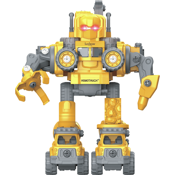LEXIBOOK 5in1 Roboter - Modularer Baukasten für 5 Baufahrzeuge und Mega-Roboter