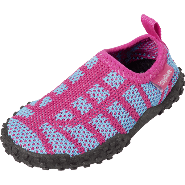Pletené boty na aqua botu růžové / tyrkysové