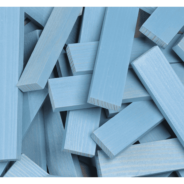 KAPLA Jeu de briques enfant carrés bois bleu clair, 40 pièces