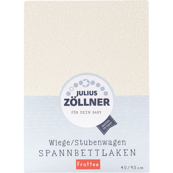 JULIUS ZÖLLNER Drap housse de berceau éponge écru 40x90 cm
