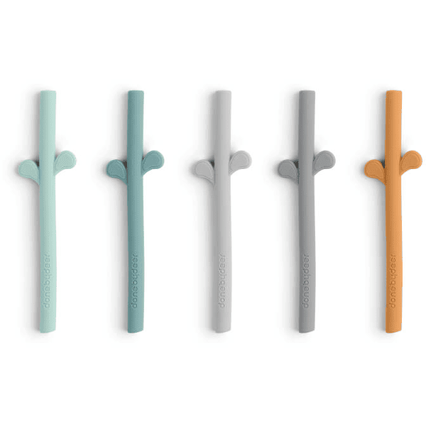 Done by Deer ™ Peekaboo Straw 5-Pack Colour Mix Blue