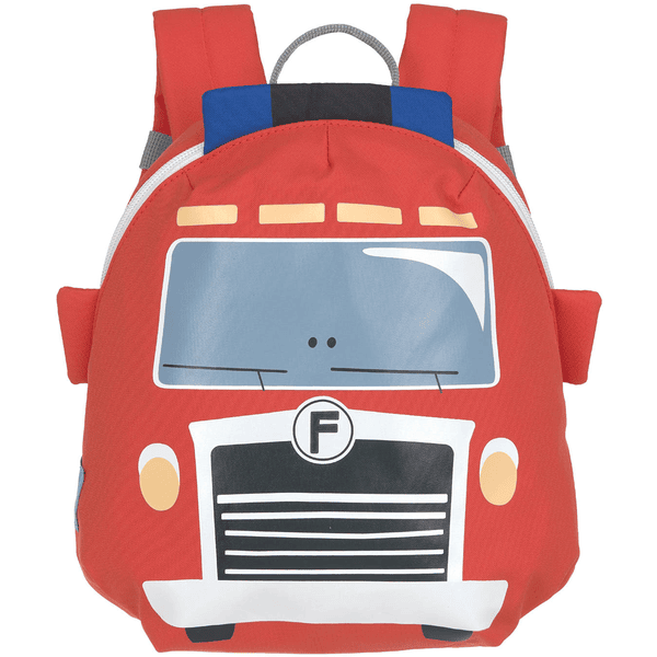 LÄSSIG Sac à dos pour l'école maternelle Tiny D river s - Camion de pompiers, Rouge