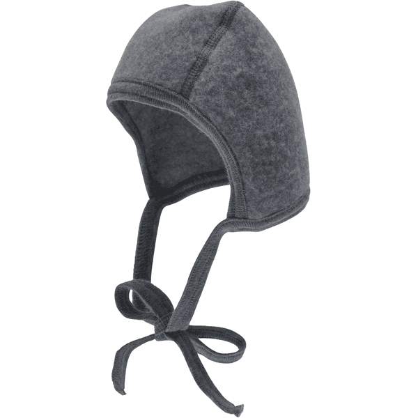 kindsgard Bonnet enfant lacet kaelatig mérinos gris