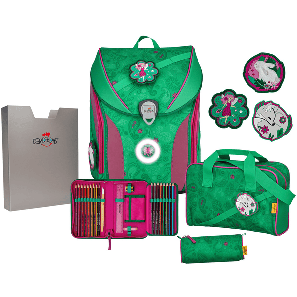 DerDieDas ® ErgoFlex MAX Exclusive LED - Paisley Green , 5 kpl.