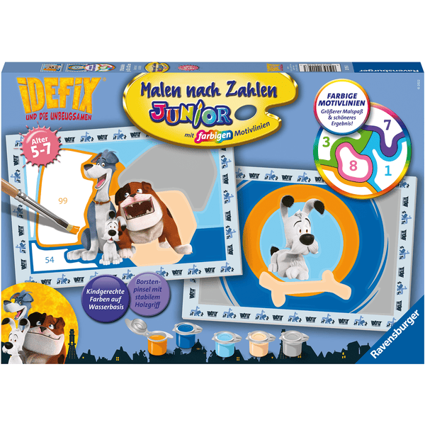 Ravensburger Malowanie po numerach Junior - Przygody z Idefixem