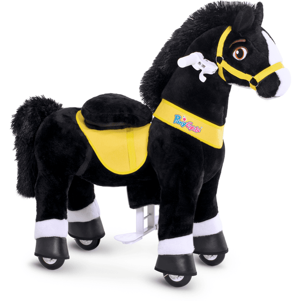 PonyCycle ® Caballo de juguete con ruedas Black pequeño
