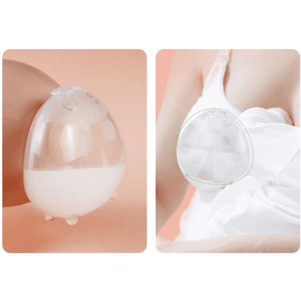 haakaa® Moule de congélation pour lait maternel repas bébé 4 compartiments  silicone peach