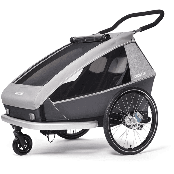 CROOZER Remorque de vélo enfant Kid Keeke 2 Stone grey