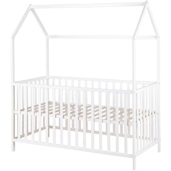 kindsgard Lit cabane évolutif enfant lillehus bois 70x140 cm blanc