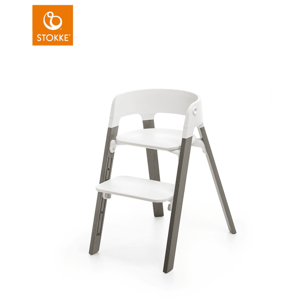 STOKKE® Steps™ Hochstuhl weiß Buche Hazy Grey