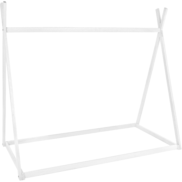 kindsgard Lettino montessori a forma di tenda - skjuly 70 x 140 cm bianco
