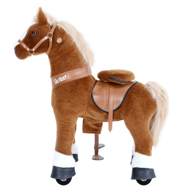 PonyCycle ® Caballo de juguete marrón con freno y sonido - grande 