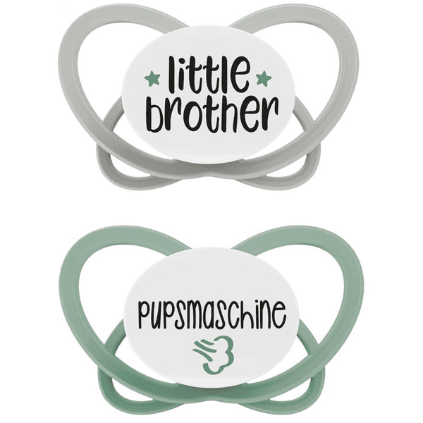 nip® Schnuller My Butterfly Green Special Edition, Größe 2 (5-18 Monate), little brother / Pupsmaschine