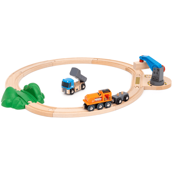 BRIO® WORLD Circuit de train démarrage transport fret pack A bois 36028