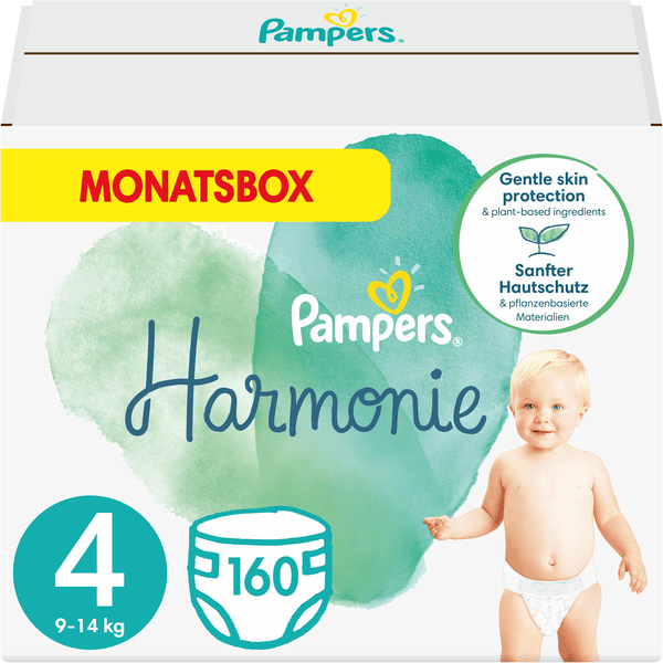 Pampers Couches Harmonie T.4 Maxi 9-14 kg pack mensuel 160 pièces