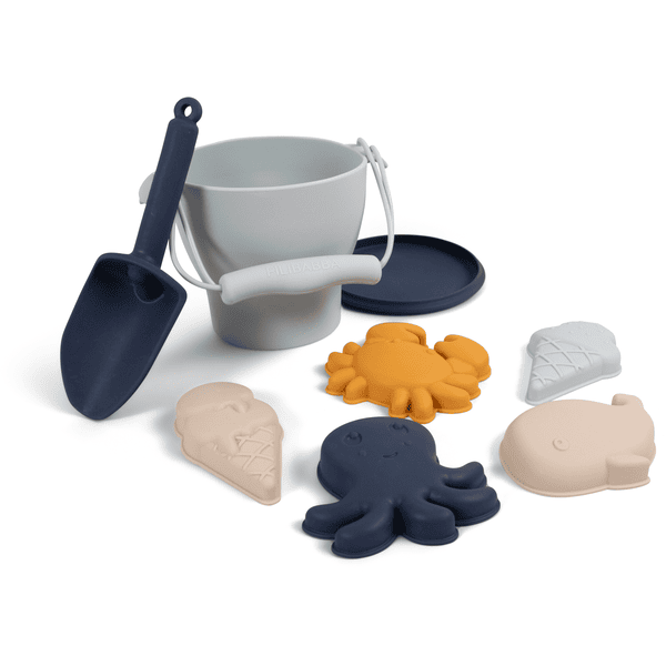 FIILIBABBA Jouet de sable seau moules silicone couleurs froides