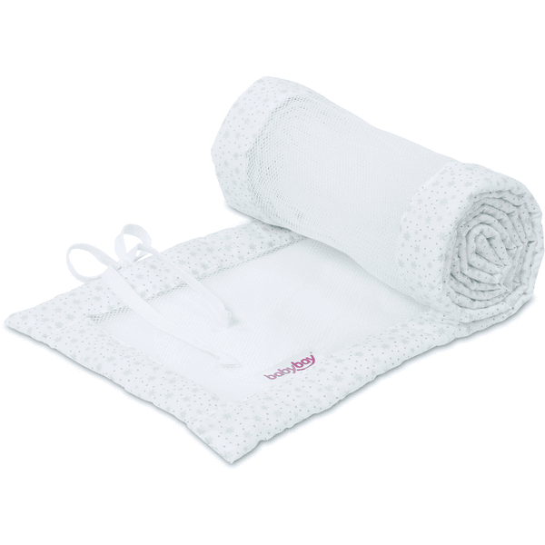 babybay Comfort Comfort Nido de malla apto para los modelos Maxi, Boxspring y Plus, estrellas de purpurina blanca menta