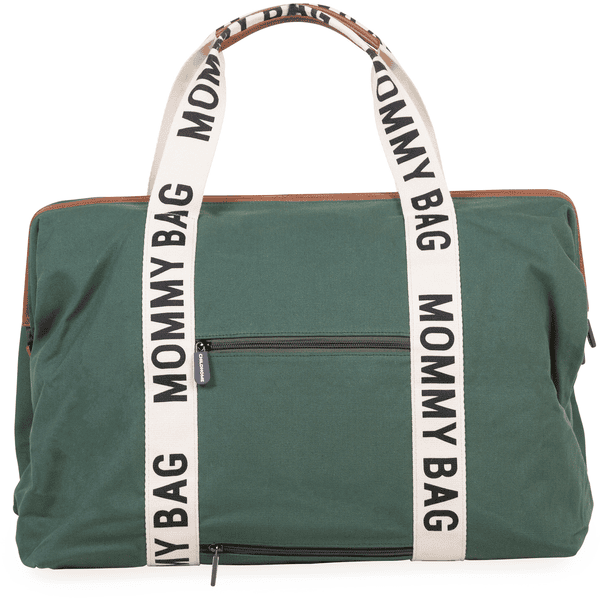 CHILDHOME Sac langer Mommy Bag Signatur Canvas vert roseoubleu