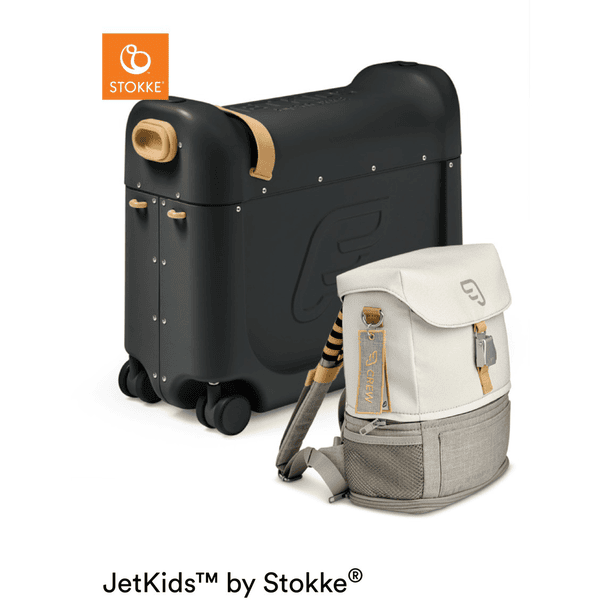 JETKIDS™ BY STOKKE® Aufsitzkoffer BedBox™ mit Crew BackPack™ Black