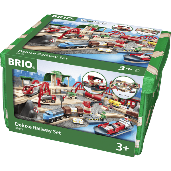 BRIO® WORLD Circuit de train Set Deluxe bois 33052