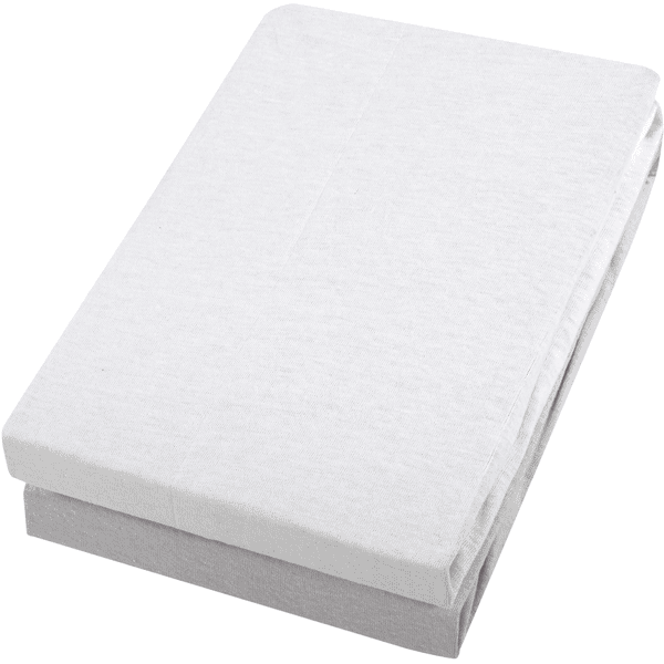 Alvi ® lakanat kaksinkertainen pakkaus valkoinen/hopea 70 x 140 cm. 