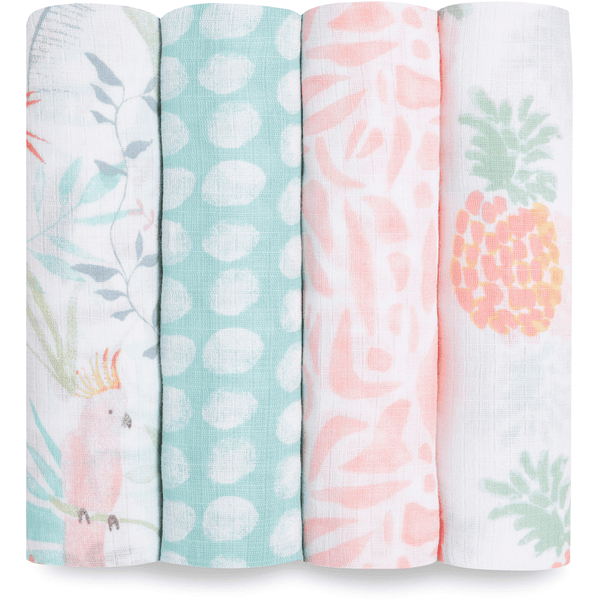 aden + anais™ essential Pucktuch tropical ia 4-pack 