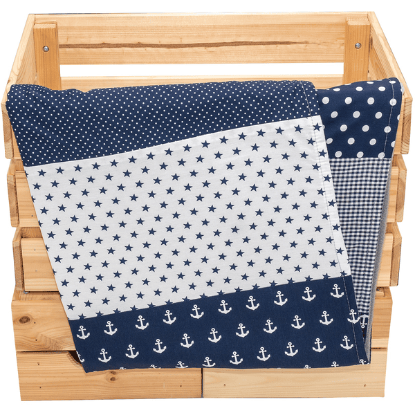 Ullenboom Knuffel deken Ankerblauw 70x100 cm 
