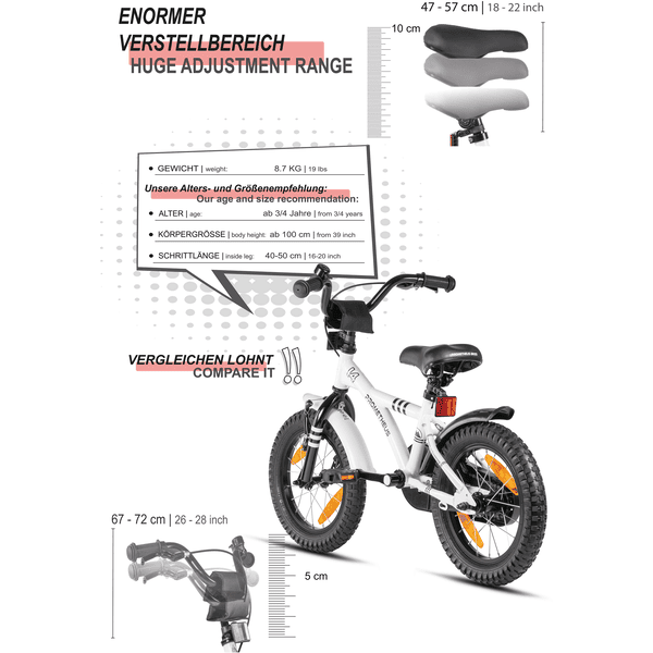 Stabilisateurs vélo 14 pouces hot sale