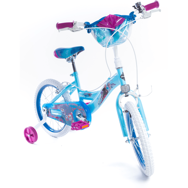 Huffy Bicicleta para niños Disney Frozen 16 EZ- Build Blue con ruedines 