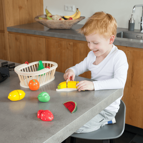 New Classic Toys Corbeille fruits à découper enfant bois