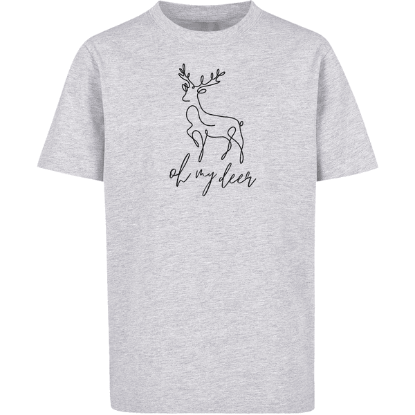 F4NT4STIC T-Shirt Winter grey heather Christmas Deer