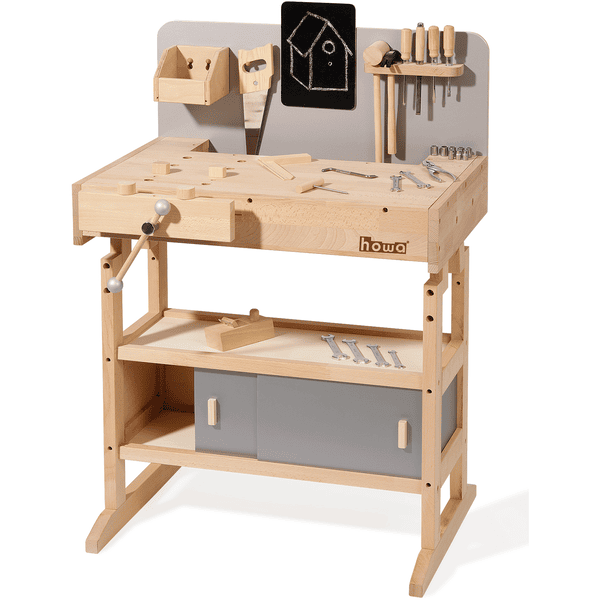 ROBOTIME Banco de herramientas de madera para niños, banco de trabajo de  juguete, taller con juego de herramientas, banco de herramientas de