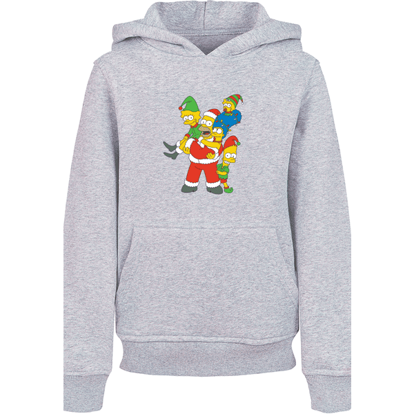 F4NT4STIC Hoodie The Simpsons Christmas Weihnachten Family heather grey