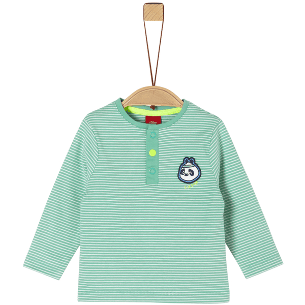 s.Oliver Langarmshirt light green stripe