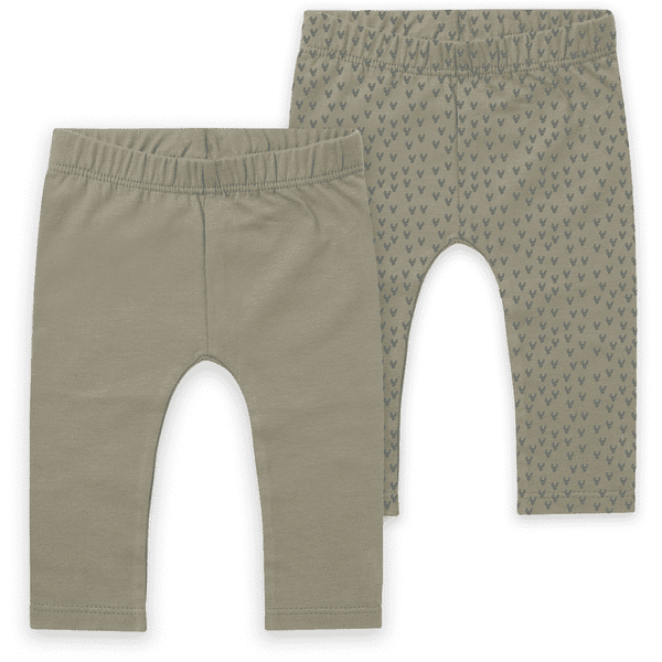 LITTLE  Leggingsit Savannah 2-pack olive / heart 