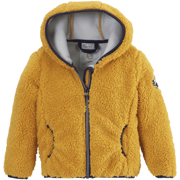 killtec Fleecejacke mit Kapuze gelb