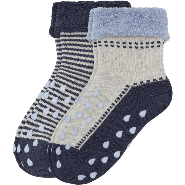 Camano Socken Baby Crawling ABS 2er-Pack blue 