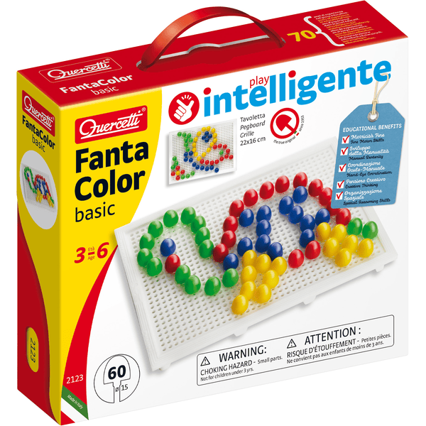 Quercetti Mosaico juego de enchufes Fanta Color Tab Basic (60 piezas)