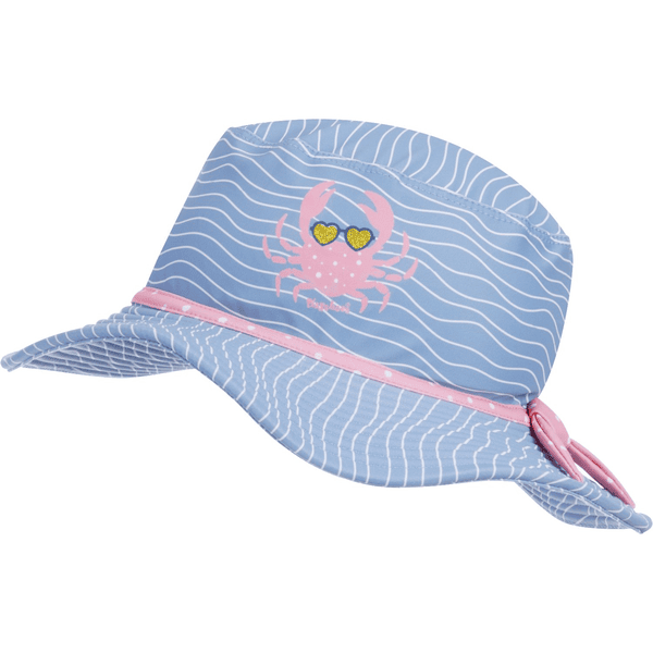 Playshoes  Sombrero de protección UV cangrejo azul-rosa