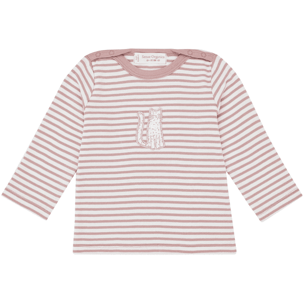 Sense Organics  T-shirt à manches longues, rose stripes 