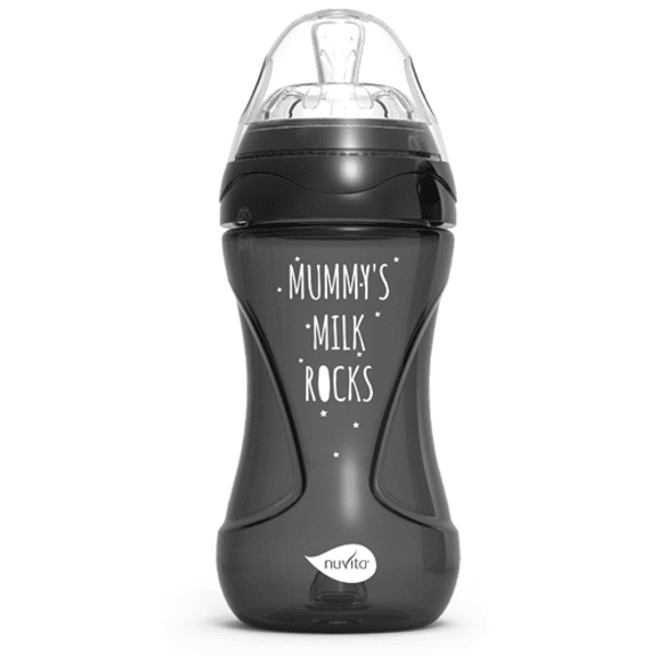 nuvita Babyflaska mot kolik Mimic Cool! 250 ml i svart