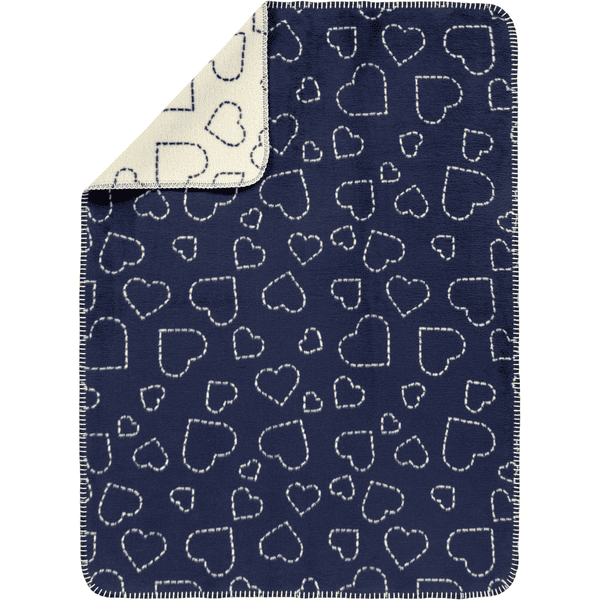 ALVI Dětská deka bavlna Heart s navy