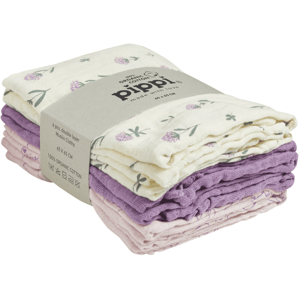 pippi Muslin Tücher 6er Pack Orkide